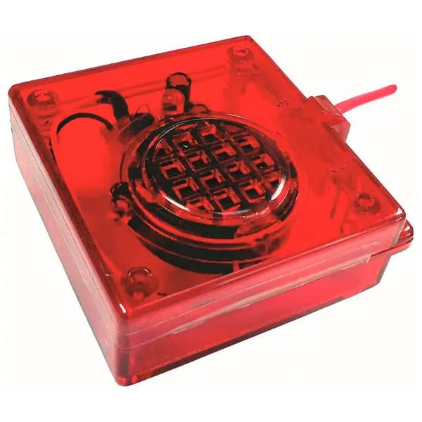 Sirene de Ré Piezoelétrica 12/24V Intermitente 100DB Led Vermelho DNI 0526